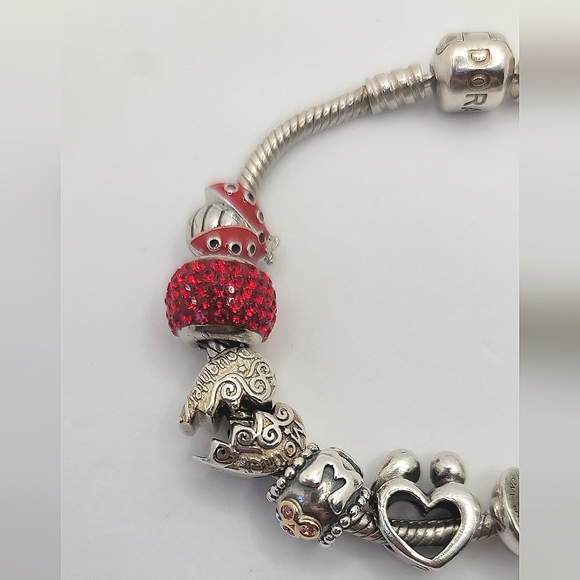 Pandora bracelet with beads - Picture 2 of 3